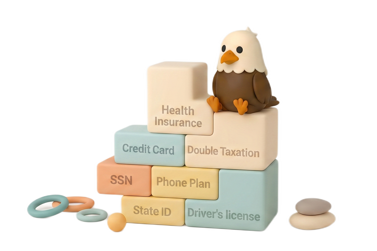 SettleKit blocks with eagle mascot