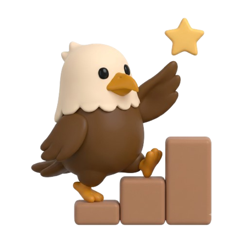 SettleKit bird climbing a staircase of blocks
